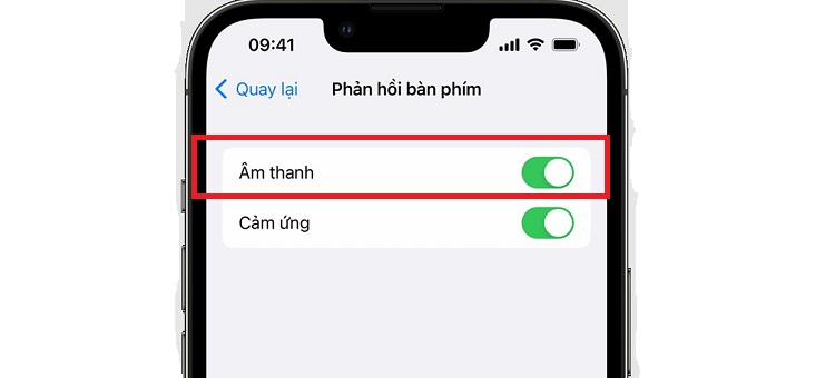 Bật âm thanh bàn phím iPhone