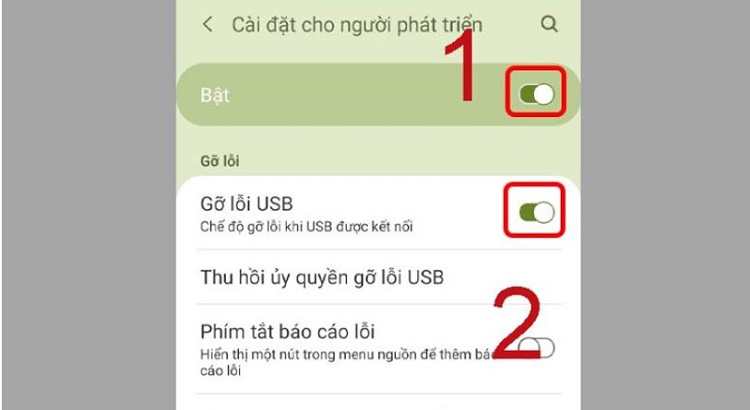 Bật Gỡ lỗi USB