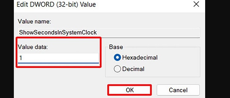 Hiện giây đồng hồ trên thanh Taskbar Windows 10 b5