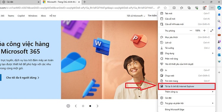 Bật chế độ Internet Explorer trên Microsoft Edge với Windows 10 Bước 5