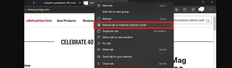 Bật chế độ Internet Explorer trên Microsoft Edge với Windows 11 bước 4