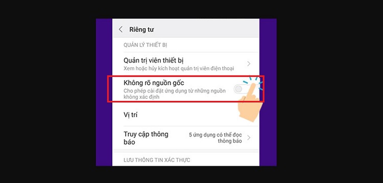 cách mở cài đặt ứng dụng không rõ nguồn gốc trên điện thoại Xiaomi