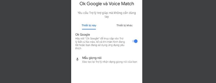 Bật OK Google