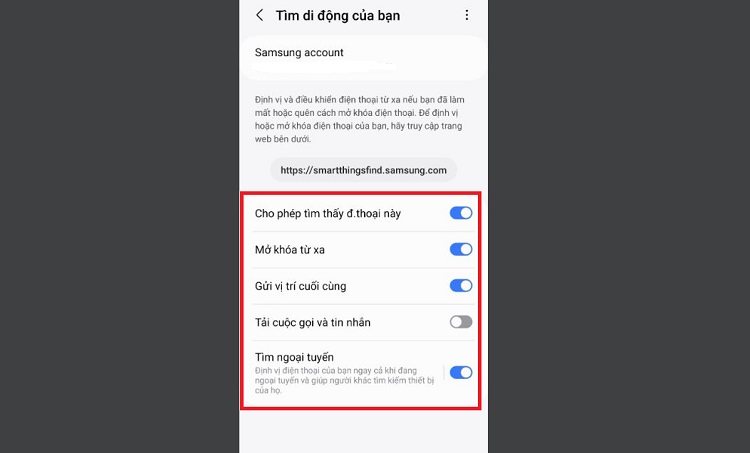 Bật tìm di động của bạn