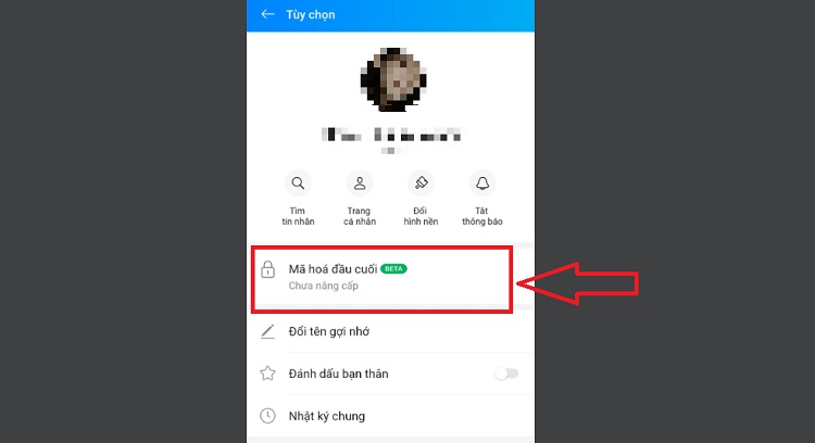 Bật mã hoá đầu cuối Zalo trên điện thoại B3