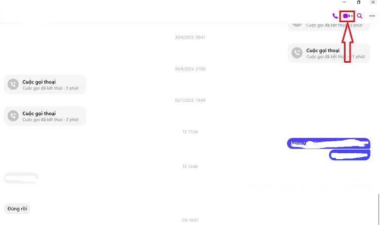 Biểu tượng gọi video Messenger