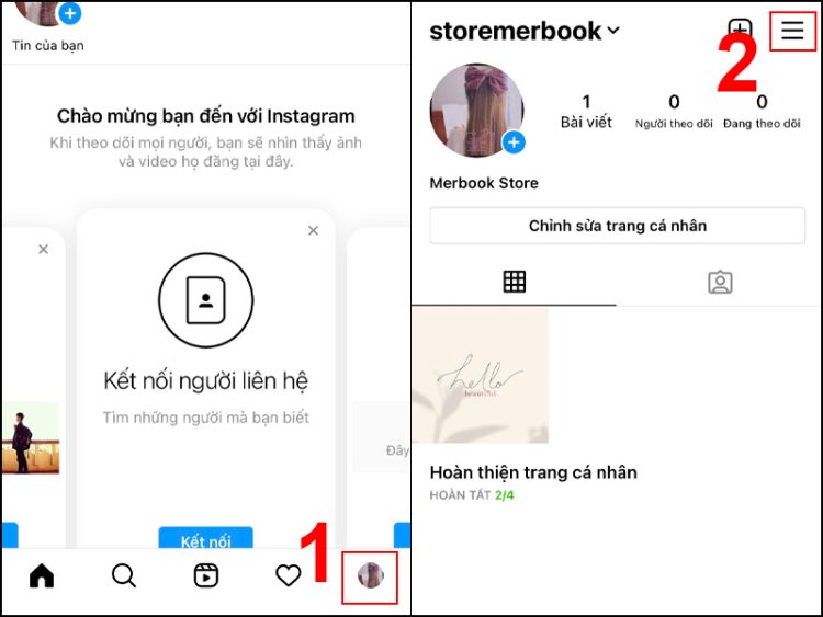 biểu tượng tài khoản cá nhân Instagram