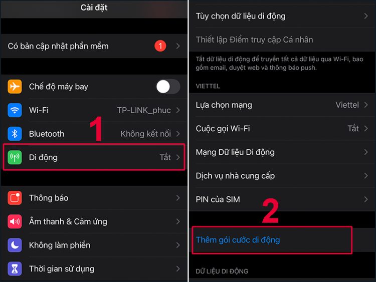 bước 1 kích hoạt esim