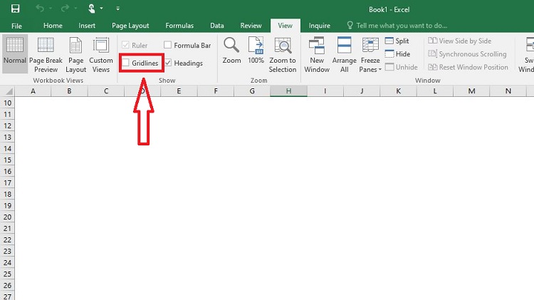 Cách ẩn dòng kẻ bảng trong Excel