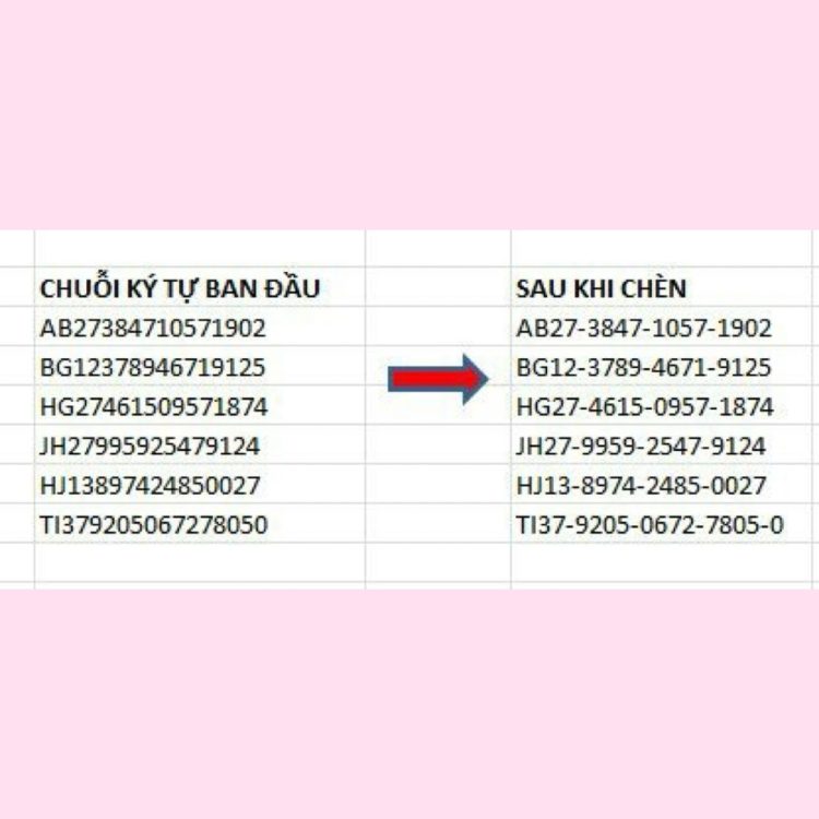 Cách chèn thêm 1 ký tự vào chuỗi trong Excel với VBA