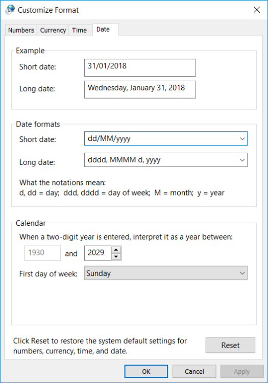 Cách chỉnh ngày tháng trong Excel không bị ngược