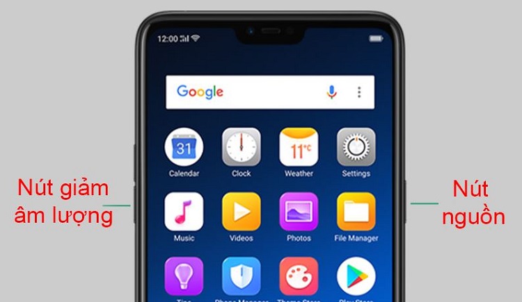 Cách chụp ảnh màn hình bằng phím cứng trên Oppo