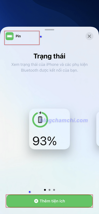 Cách bật hiện phần trăm pin iPhone iOS 14 bằng thêm Widget vào màn hình