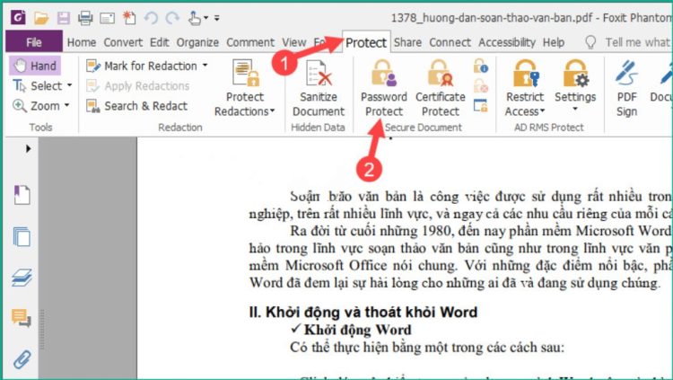 Cách khóa file PDF không cho chuyển sang Word 2