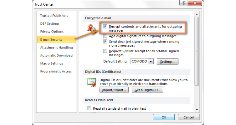 cách mã hóa email trên Microsoft Outlook Encrypt cá nhân