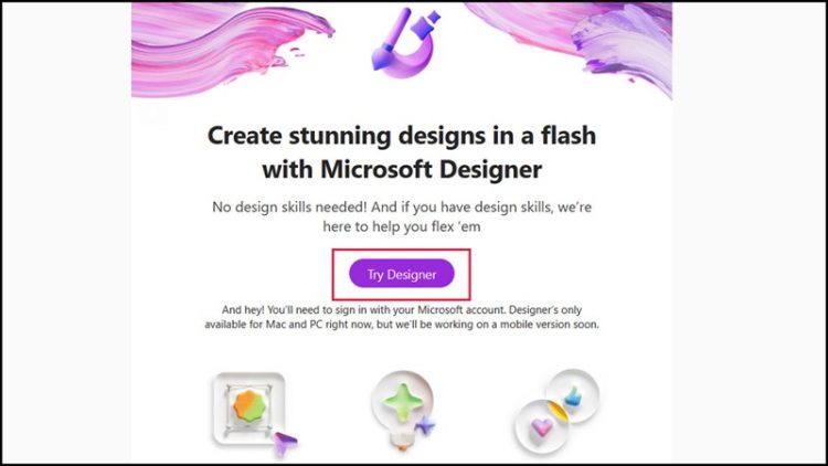 cách sử dụng Microsoft Designer tạo ảnh AI