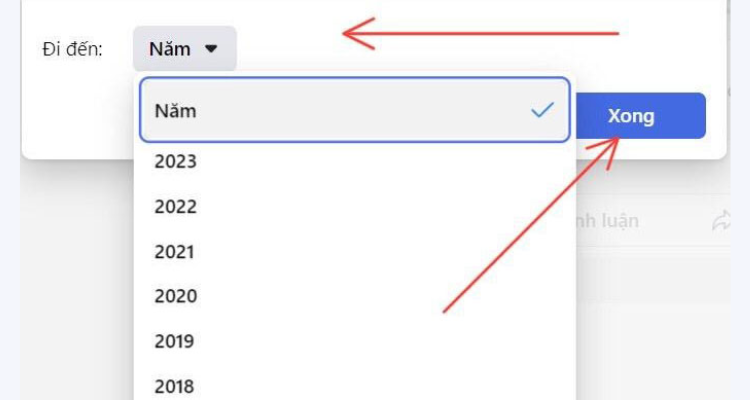 Cách xem bài viết của người khác theo năm