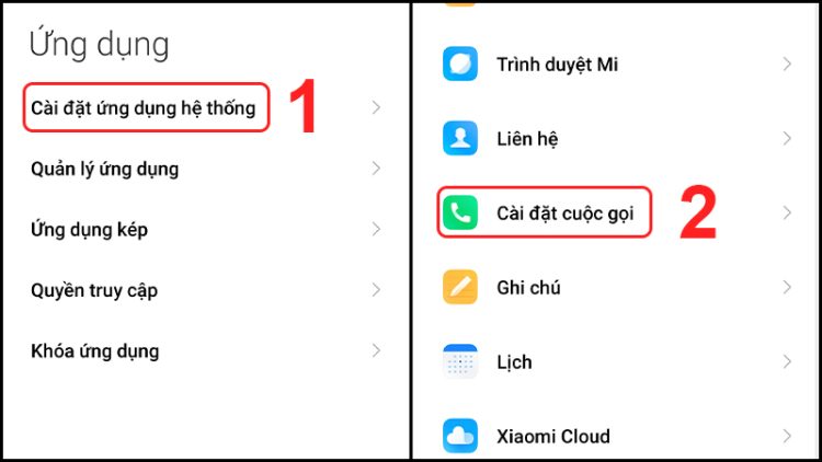 Cài đặt ghi âm cuộc gọi Xiaomi tự động