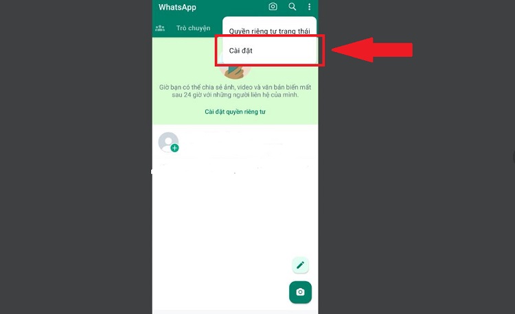 Cài đặt WhatsApp