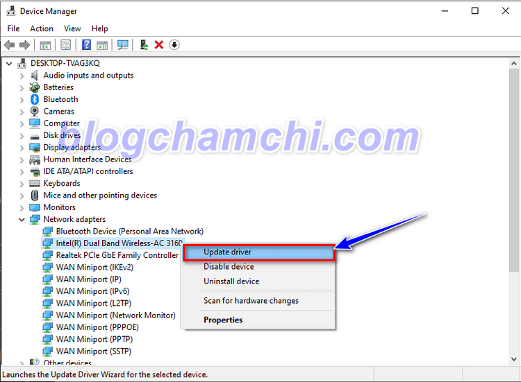 Cập nhật Driver WiFi trên máy tính Windows