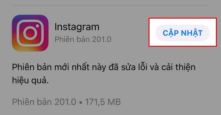 Cập nhật Instagram