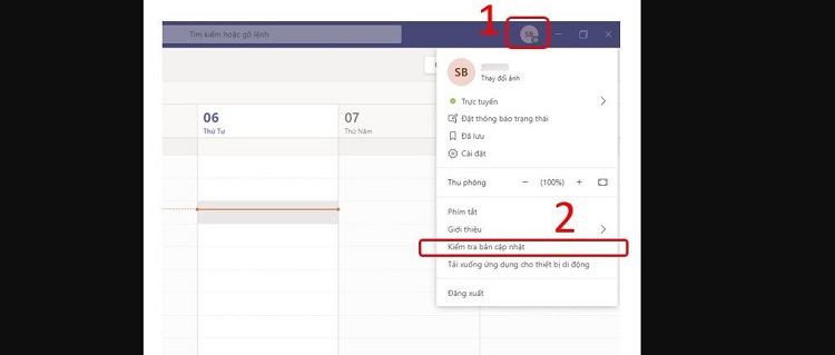 Cập nhật microsoft teams