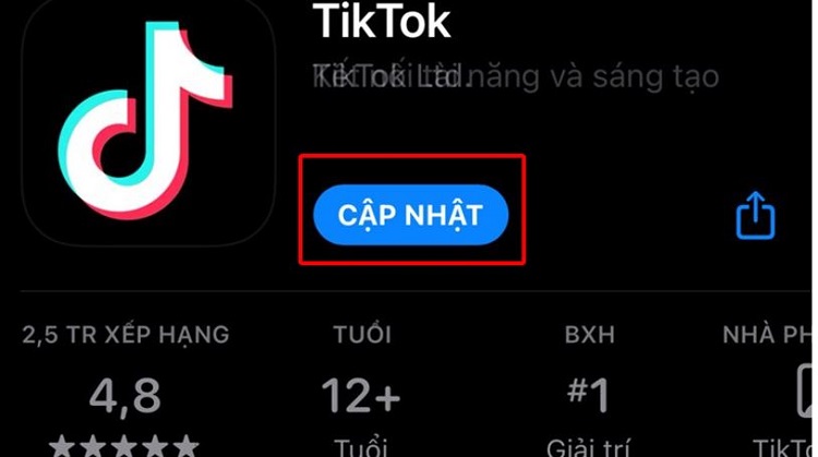 Cập nhật TikTok