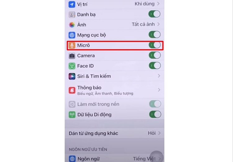 Cấp quyền truy cập Micro Youtube iPhone