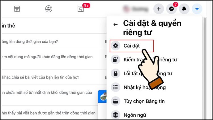 Chặn người lạ bình luận trên facebook bằng thiết bị máy tính