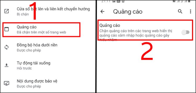 Chặn quảng cáo trình duyệt Chrome