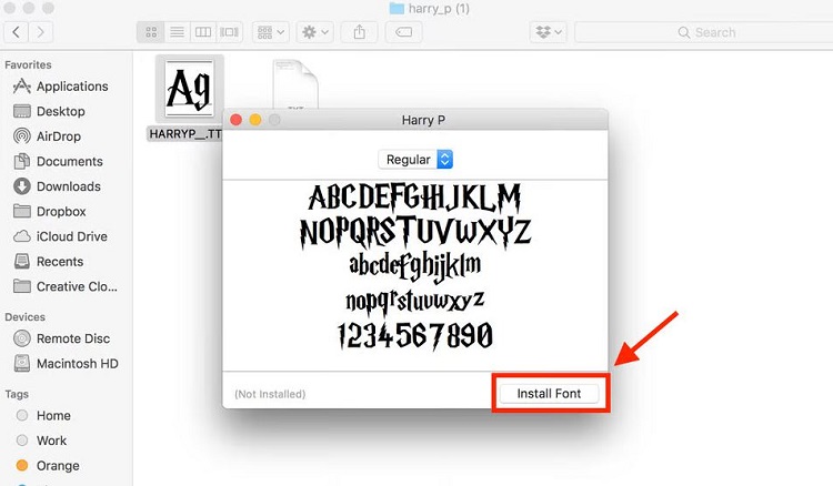 Chèn font chữ mới vào Macbook bước 4