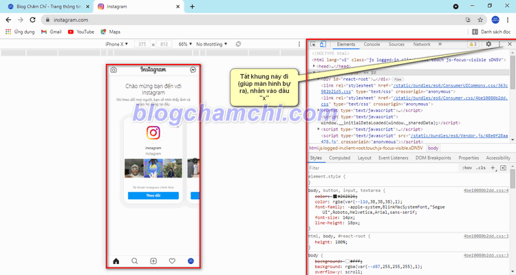 Cách đăng story instagram trên máy tính/ laptop trên Chrome, Cốc Cốc