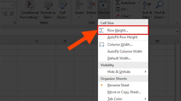 Điều chỉnh kích thước của ô Excel theo chiều cao 3