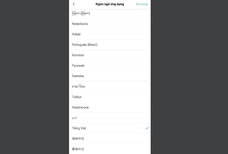 Đổi ngôn ngữ ứng dụng Capcut