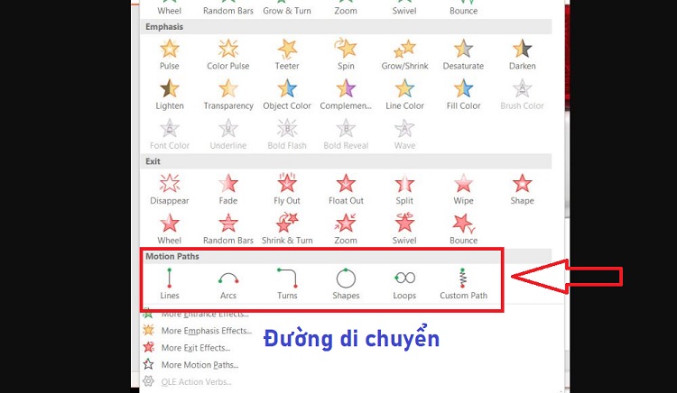 Đường di chuyển