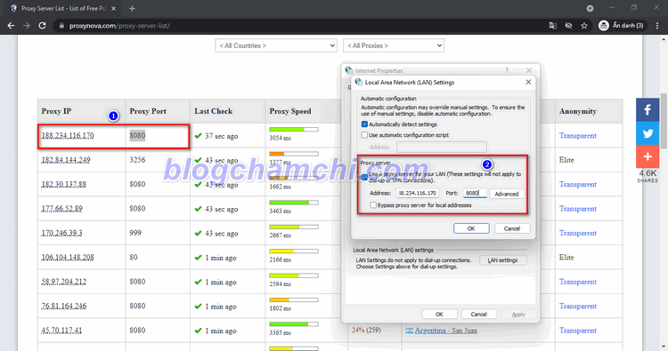 Hướng dẫn Fake địa chỉ IP trên máy tính Windows dùng Proxy thủ công