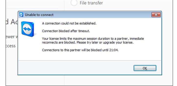 Tìm hiểu lỗi giới hạn thời gian đăng nhập TeamViewer quá 5 phút