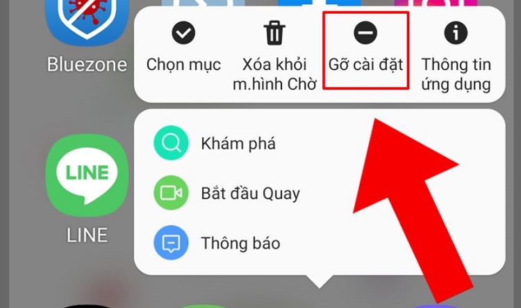 Gỡ cài đặt ứng dụng