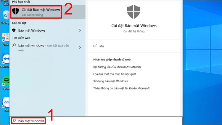 Gõ Microsoft Defender