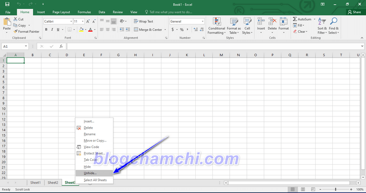 Cách hiển thị Sheet ẩn trên Excel