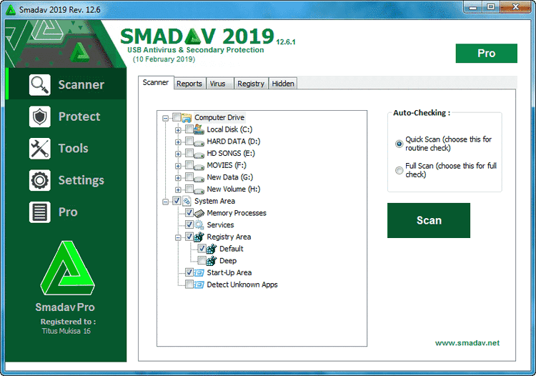 Hiện file ẩn trên Windows 10 do virus bằng Smadav Antivirus