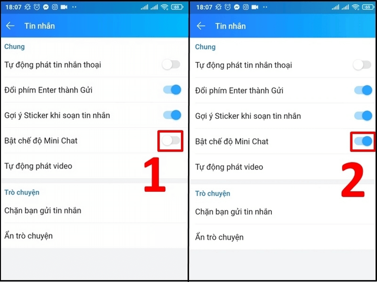 Mẹo bật bong bóng chat Zalo trên Android