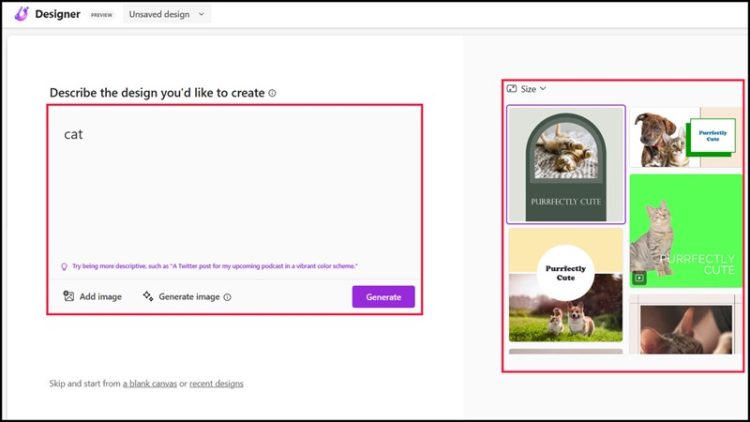 hướng dẫn cách sử dụng Microsoft Designer để tạo ảnh AI 