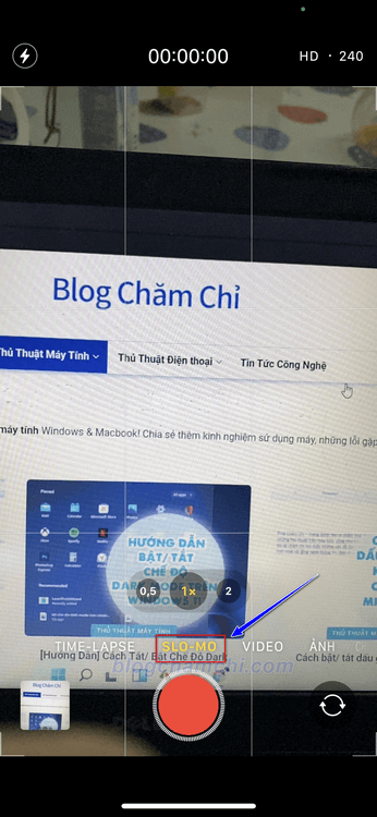 Hướng dẫn cách quay video slow motion trên điện thoại iPhone