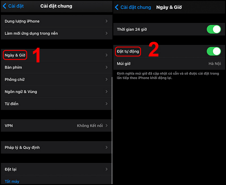 Thiết lập lại ngày giờ tự động đơn giản trên iPhone