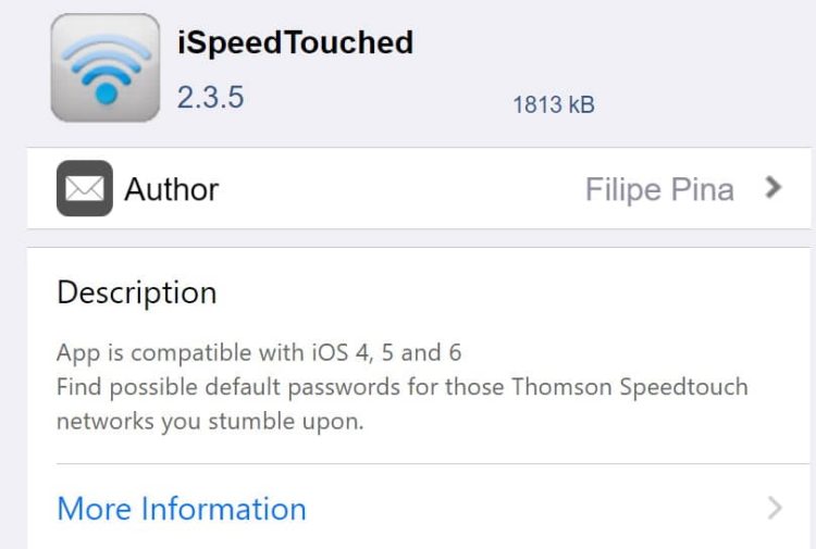 iSpeedTouched - App xem pass wifi đã kết nối trên iPhone