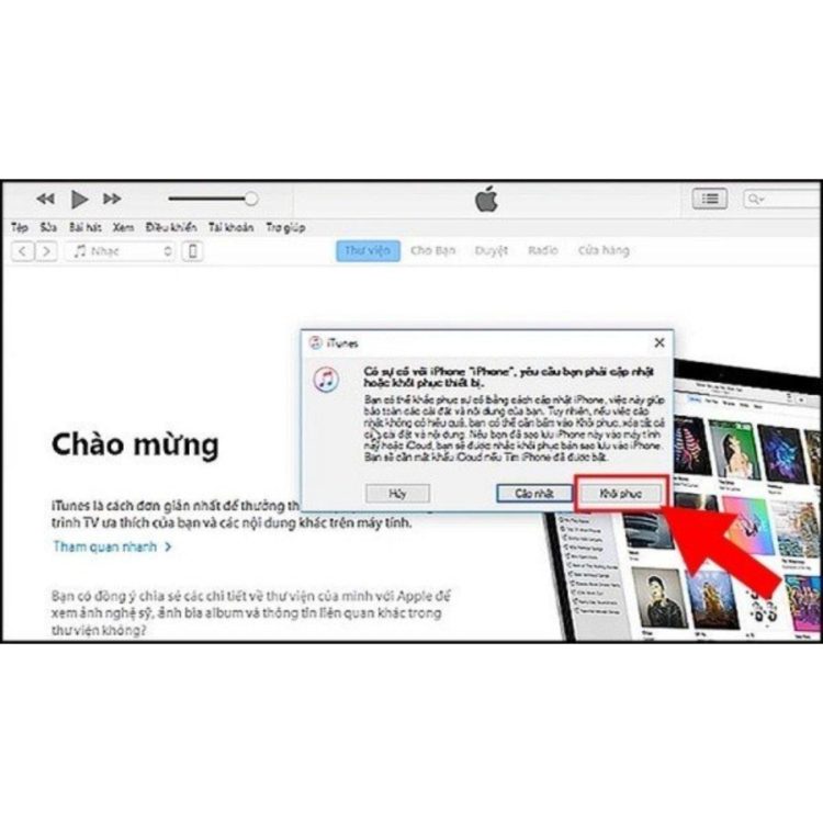 Khắc phục lỗi iPhone không khả dụng bằng iTunes