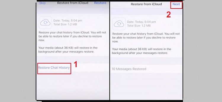 Khôi phục tin nhắn WhatsApp trên iPhone