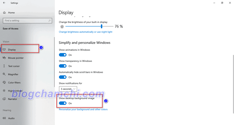 Cách đổi hình nền máy tính Win 10 sử dụng Windows Settings