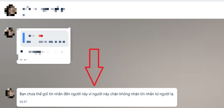 Không thể nhắn tin cho người lạ